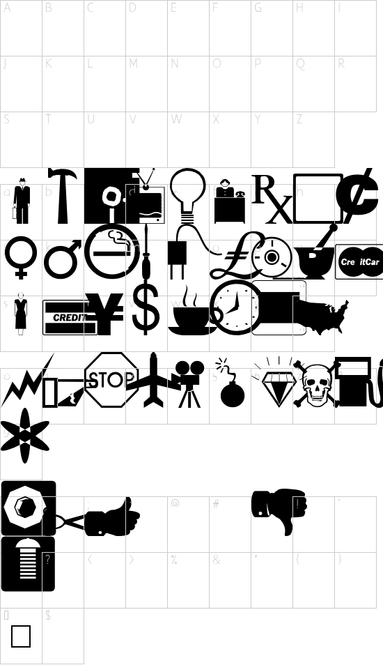 character map